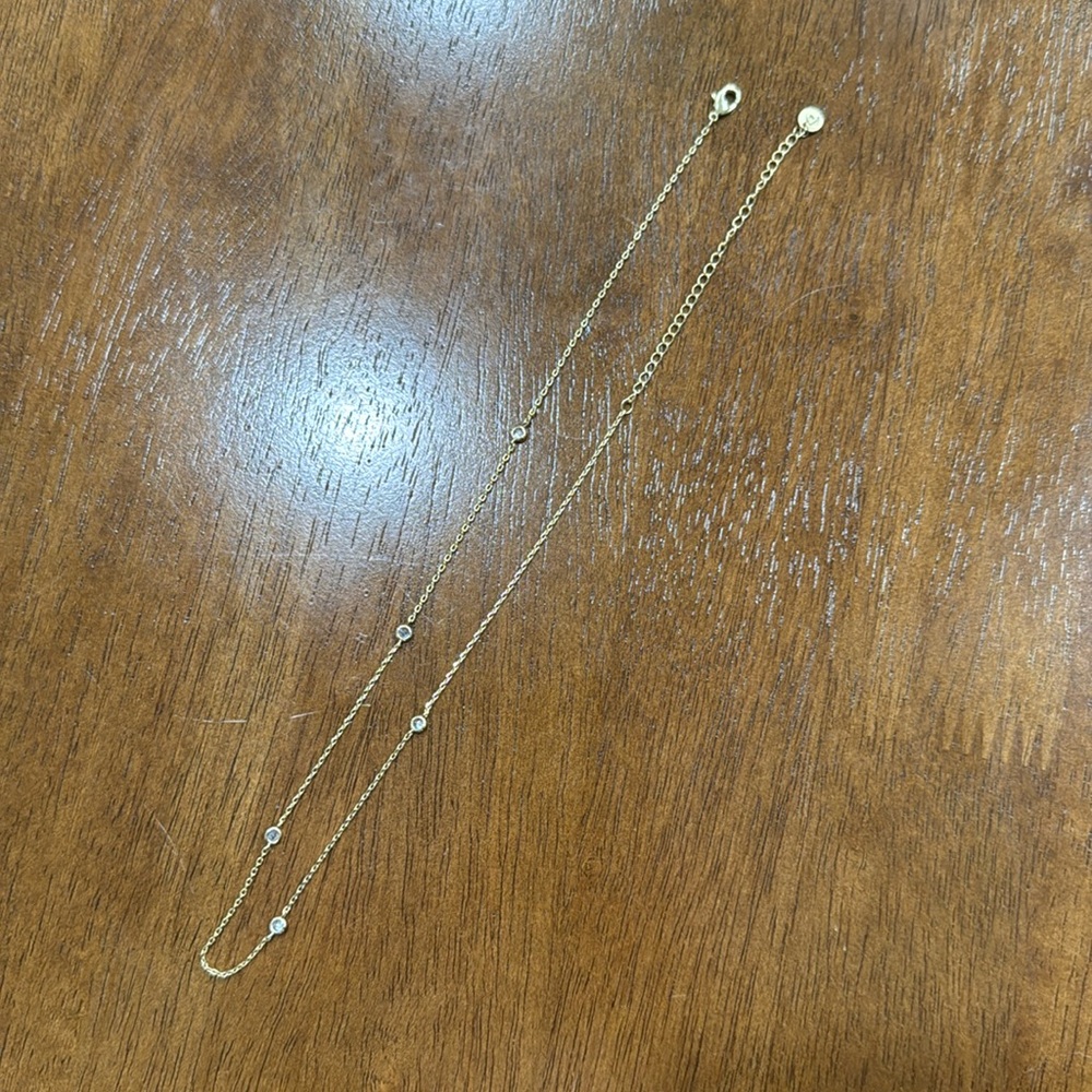 Gold Plated Simulated Diamond Necklace